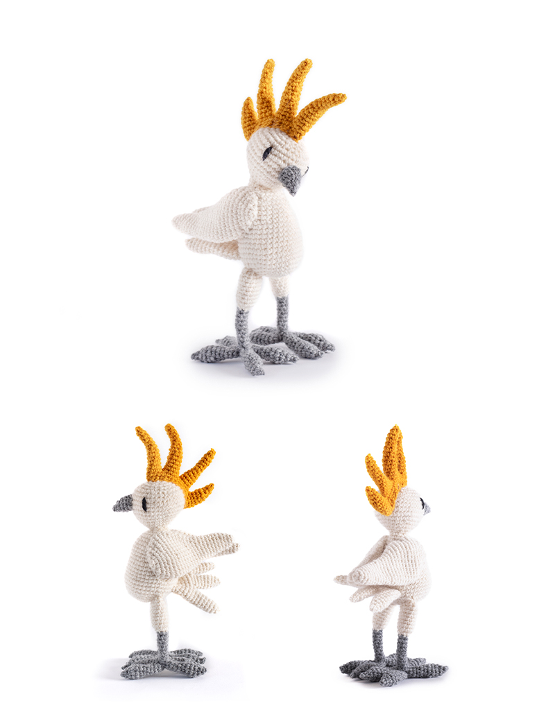 toft ed's animal elvis the cockatoo amigurumi crochet